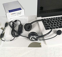 Carica l'immagine nel visualizzatore di Gallery, Wantek Cuffie USB Stereo con Microfono a Cancellazione del Binaural UC602