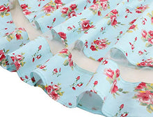 Carica l'immagine nel visualizzatore di Gallery, Gardenwed Annata 1950 retrò Rockabilly Polka Vestito da M, Blue Little Flower