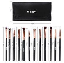 Carica l&#39;immagine nel visualizzatore di Gallery, Pennelli Trucco Occhi Sopracciglia Professionale, Wolady 12pcs