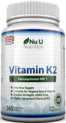 Vitamina K2 MK 7 | 365 Compresse Vegetariane e Vegane | Scorta Per 1 Anno di...