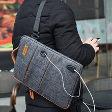 Carica l&#39;immagine nel visualizzatore di Gallery, DOMISO 14 Pollici Borsa PC Impermeabile Custodia 14 Pollici, Grigio Scuro