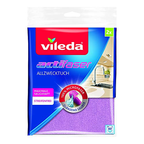 Vileda Actifibre Panni Microfibra, Multiuso, Tecnologia Actifibre,...