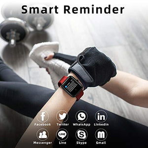 Smartwatch, YONMIG Orologio Sportivo Fitness Tracker Donna Uomo, Rosso