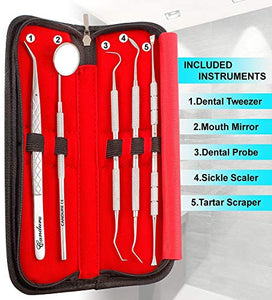 Dentale Sbiancamento dei denti Tartaro e targa Rimozione Sonda a specchio Kit - Ilgrandebazar