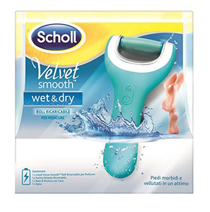 Scholl Velvet Smooth Wet&Dry - Roll per Pedicure, Elettrico Acquamarina - Ilgrandebazar