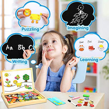Carica l&#39;immagine nel visualizzatore di Gallery, Jojoin 110 PCS Puzzle Magnetico Legno - Lavagna Animali Giocattolo per Bambini - Giochi Montessori - Educativi Puzzle Regalo Bambini Bambino 2 3 Anni