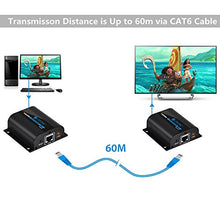 Carica l&#39;immagine nel visualizzatore di Gallery, ESYNiC AGPTEK HDMI Extender 1080P 60m IR Ripetitore Su Singolo Cat 60M 3D
