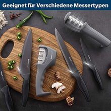 Carica l'immagine nel visualizzatore di Gallery, Wanbasion Grigio Affilacoltelli da Cucina Professionale Manuale Sharp,...