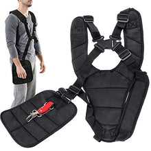 Carica l'immagine nel visualizzatore di Gallery, Cinghia Decespugliatore Nero Comfort Doppio Tracolla decespugliatore Regolabile Accessori per decespugliatori da Giardino