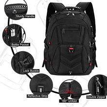 Carica l&#39;immagine nel visualizzatore di Gallery, Zaino Porta PC Zaini Lavoro Uomo Notebook Laptop Borsa 17 17,3 Pollici Nero