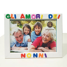 Carica l&#39;immagine nel visualizzatore di Gallery, Cornici per foto in legno con la scritta Gli Amori dei Nonni, da appoggiare... - Ilgrandebazar
