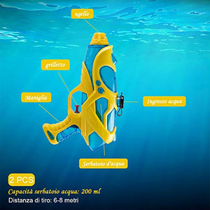 infinitoo Pistola ad Acqua Giocattoli 2 PCS,capacità 200ml,per Estivi Feste...