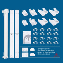 Carica l&#39;immagine nel visualizzatore di Gallery, Momcozy Cancelletto per Bambini e Animali Estensibile (0-140 cm), Cancelletto di Sicurezza Retraibile per Porte e Scale, Rilocabile, per Scale e Corridoi, per Uso Interni ed Esterni, Bianco