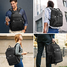 Carica l&#39;immagine nel visualizzatore di Gallery, HOMIEE Zaino Uomo 17.3 Pollici Zaino Porta PC Antifurto 40L Bagaglio a Mano Zaini PC Portatili da Viaggio per Laptop Computer Lavoro Ufficio Scuola Università Unisex Nero Casual