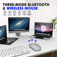Carica l&#39;immagine nel visualizzatore di Gallery, Inphic Mouse Bluetooth, a tre modalità, sottile, silenzioso, Argento - B