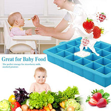 Carica l'immagine nel visualizzatore di Gallery, JIALING Ice Cube Tray,Stampo Ghiaccio Silicone con Coperchio, 3 Pezzi Stampo...