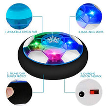 Carica l&#39;immagine nel visualizzatore di Gallery, Baztoy Pallone Calcio Fluttuante, Giocattoli Bambini Palla Ricaricabile da Casa con Luci LED Hover Soccer Ball Interno Compleanno Natale Regali per Ragazzi Ragazze Giochi Bimbi 3 4 5 6 7 8 9 10 Anni