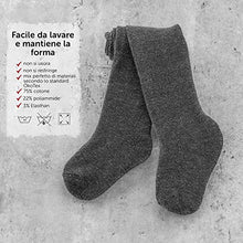 Carica l'immagine nel visualizzatore di Gallery, LaLoona - Set 2 paia calze bambina collant, calzamaglia bimba bimbo elasticizzati, ampio elastico alto in cotone (86-92, Grigio Scuro)
