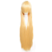 Carica l&#39;immagine nel visualizzatore di Gallery, Parrucca Donna Gialla Scura Lunga con Frangia 100cm 100cm, Giallo Scuro - Ilgrandebazar
