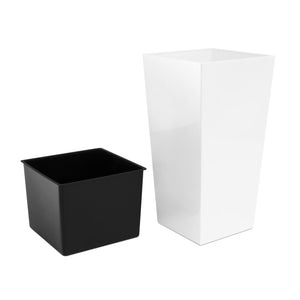 Prosper Plast Vaso da Fiori Urbi in plastica con 26.5x26.5x50 cm, White - Ilgrandebazar