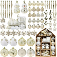 Carica l'immagine nel visualizzatore di Gallery, NINGESHOP Palline di Natale 70pz Decorazioni Albero di Natale,Palline per Albero di Natale addobbi Natalizi in Argento e Bianca,Palline Albero di Natale,Regalo Natale Decorazioni Natalizie per la Casa