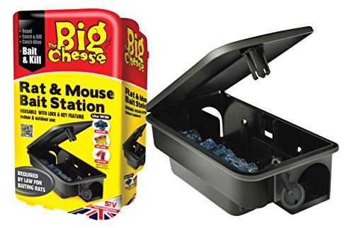 The Big Cheese STV179 Cassetta Esche Ratti e Topi, Nero, 7.2x12.4x22.8 cm