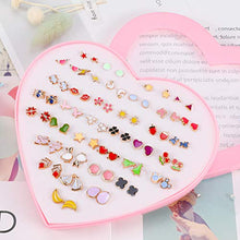 Carica l&#39;immagine nel visualizzatore di Gallery, Hifot Orecchini Bambina 36 Pairs, Ragazze Donna Gioielli Fiori Set... - Ilgrandebazar