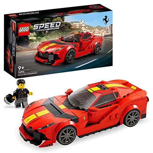 LEGO 76914 Speed Champions Ferrari 812 Competizione, Modellino di Auto Sportiva da Costruire, Set con Macchina Giocattolo da Collezione, Idea Regalo per Bambini e Bambine da 9 Anni, Serie 2023