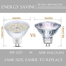 Carica l&#39;immagine nel visualizzatore di Gallery, Lampadine LED GU5.3, MR16 12V 5W Lampada Equivalente a 50W Bianco Caldo