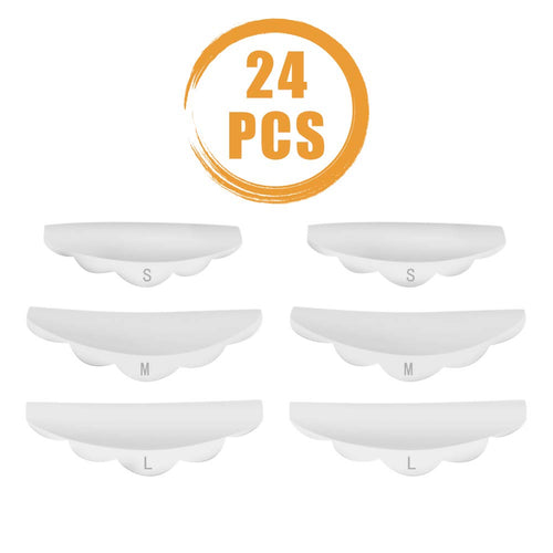 Quacoww, 12 paia di cuscinetti in silicone per piegare le ciglia, strumenti...