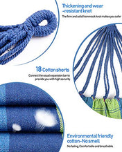 Carica l&#39;immagine nel visualizzatore di Gallery, deepee Amaca da Giardino Esterno in Cotone con Cuscino Blu, 220 x 80 220×80cm