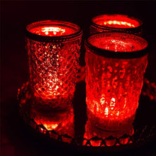 Carica l'immagine nel visualizzatore di Gallery, Home&amp;Decorations - Portacandela in Vetro con Specchio, Rosso, 3,5 x 19 cm Rot - Ilgrandebazar