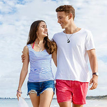 Carica l&#39;immagine nel visualizzatore di Gallery, Flongo Coppia Collana Amante ciondoli Gatti Bianchi Neri, Ciondoli Nero - Ilgrandebazar