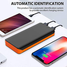 Carica l&#39;immagine nel visualizzatore di Gallery, Powerbank 25000mAh, Power Bank Ricarica Rapida, Caricabatterie nero arancione