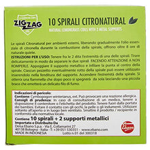 Carica l'immagine nel visualizzatore di Gallery, Zig Zag, Spirali Citronatural, Naturali senza insetticida per esterno, durata 8 ore, all'olio essenziale di citronella, confezione da 10 spirali