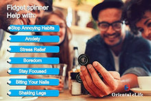 Carica l&#39;immagine nel visualizzatore di Gallery, Oriental eLife Fidget Spinner Toy, edc Tri Finger Hand Dito della Mano white