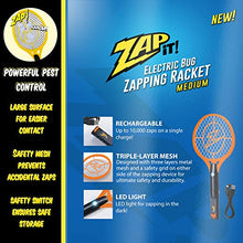 Carica l'immagine nel visualizzatore di Gallery, ZAP IT! - Racchetta Anti zanzare Ricaricabile - Uccide Mosche, zanzare ed Insetti - Ricarica USB e LED Ultra Brillante per Uso al Buio - 4000 Volt - Sicura al Tatto (Mini)