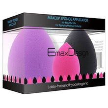 Carica l&#39;immagine nel visualizzatore di Gallery, EmaxDesign Set composto da 3 spugne di trucco per applicare Blush...