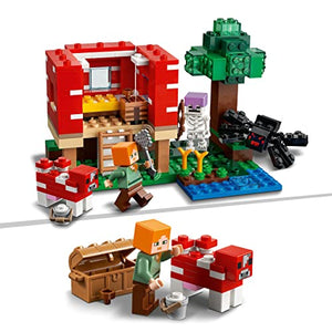 LEGO 21179 Minecraft La Casa dei Funghi, Giocattoli per Bambini di 8+ Anni, Idea Regalo con il Personaggio di Alex