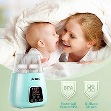 Carica l&#39;immagine nel visualizzatore di Gallery, Scaldabiberon Sterilizzatore 6 in 1 Elettrico Scaldapappe Doppio WK-2301