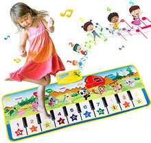 Carica l&#39;immagine nel visualizzatore di Gallery, EXTSUD Tappeto Musicale Bambini Tastiera Pianoforte Musichette Multicolore
