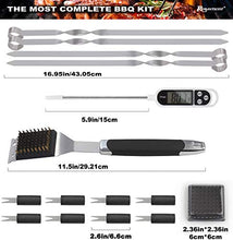 Carica l&#39;immagine nel visualizzatore di Gallery, Romanticist 20pc Utensili Barbecue in Acciaio Inossidabile per Uomo 20PCS