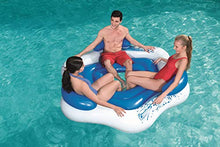 Carica l'immagine nel visualizzatore di Gallery, Bestway 43111, Isola Galleggiante Coolerz per 3 Persone, Blu/Bianco