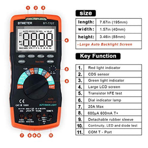 Multimetro Digitale BTMETER BT-770T (6000 conteggi, Auto Ranging) - Ilgrandebazar