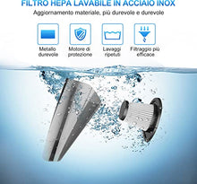 Carica l'immagine nel visualizzatore di Gallery, RIKIN Aspirabriciole Senza Fili Aspirapolvere Portatile 3 in 1 Aspirabriciole Potente 8500PA 120W 12V Aspirapolvere Ricaricabile Filtro HEPA Umido e Secco con Illuminazione a LED per Auto Casa