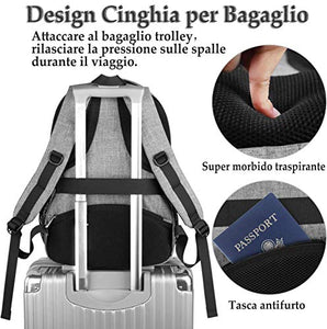 MATEIN Zaino Viaggio per PC Portatile,Zaino Porta con Caricatore...