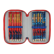 Carica l&#39;immagine nel visualizzatore di Gallery, Artesania Cerda Plumier Triple Giotto Spiderman Sacca, 19 cm, Blu (Azul)