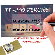 Carica l&#39;immagine nel visualizzatore di Gallery, Gratta E Vinci Personalizzato Degli Innamorati Horus Creations Ti Amo Perché - Ilgrandebazar