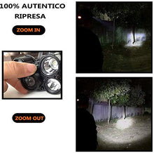 Carica l&#39;immagine nel visualizzatore di Gallery, COOLEAD Torcia Frontale Zoomable 4 Modalità 5 LED Ricaricabile Black - Ilgrandebazar