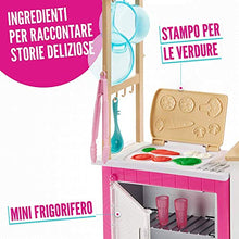 Carica l&#39;immagine nel visualizzatore di Gallery, Barbie FRH73 - Cucina da Sogno con Bambola, 5 Aree di Gioco, Pasta... - Ilgrandebazar